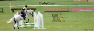 DerbyCross is an unjudged fun schooling opportunity that combines show jumping and cross country in one course.