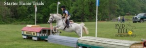 Starter Horse Trials are unrecognized events geared toward riders just beginning in eventing, or riders who prefer to jump smaller fences. Dressage is the first phase, followed by show jumping and then cross country.