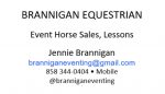 Brannigan Equestrian Business Card